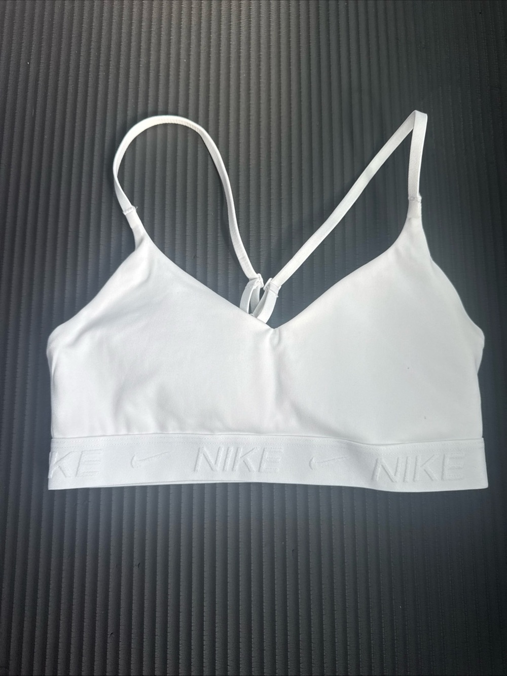 Nike White Girls Seamless Lightweight Bralette Sports Bra